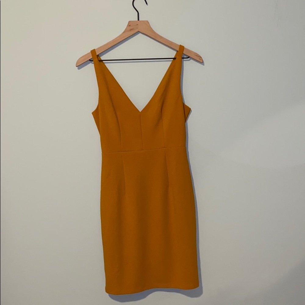 Lulu’s Mustard yellow cocktail dress